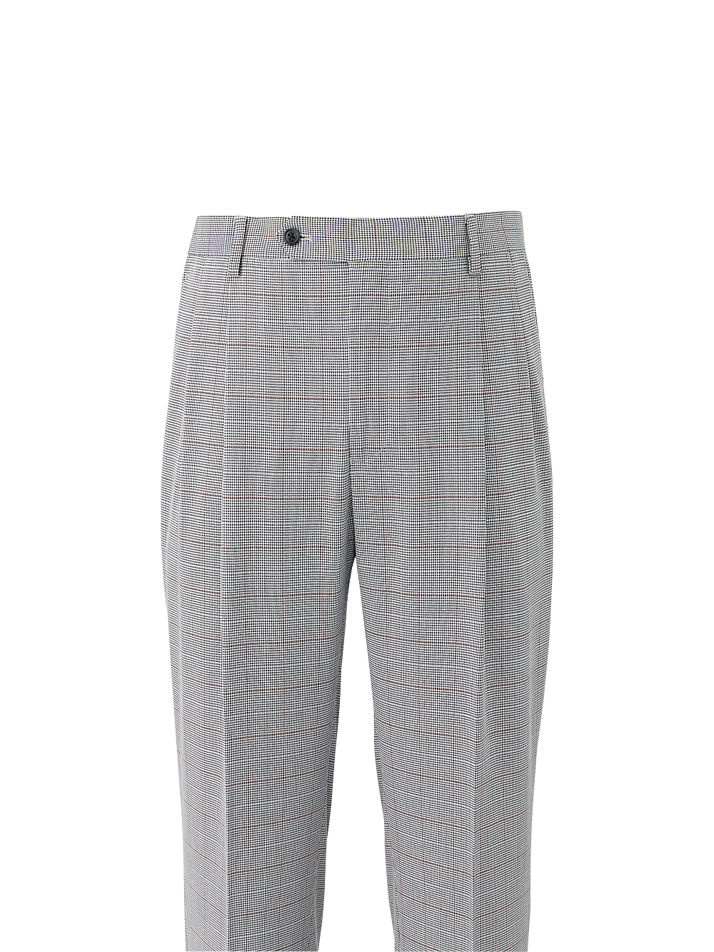 Alternate Image of Microfiber Houndstooth Pleated Pants-1#model_pleated front