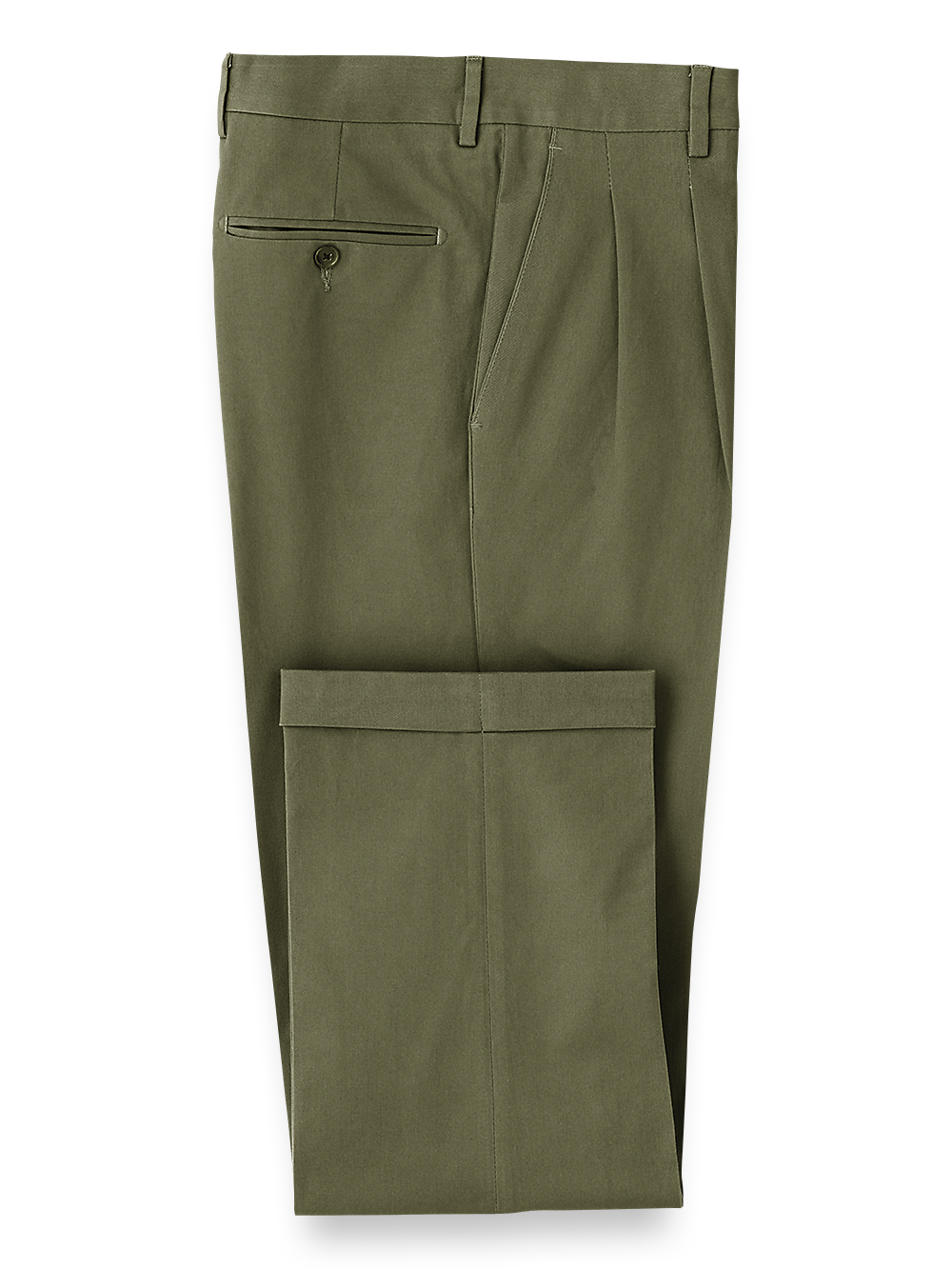 Product Image of Cotton Stretch Twill Pants-1#model_pleated front