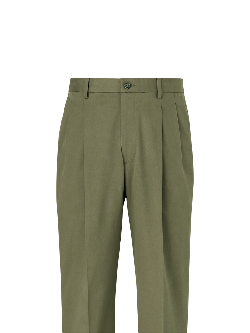 Alternate Image of Cotton Stretch Twill Pants-1#model_pleated front