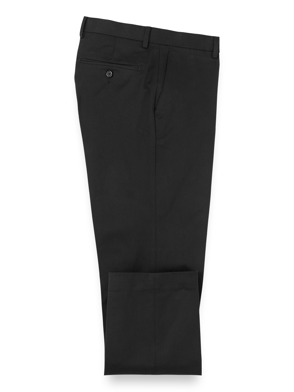 Product Image of Cotton Stretch Twill Pants-Black#model_flat front