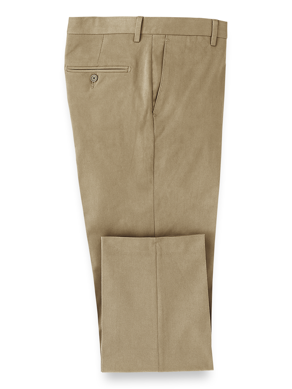 Product Image of Cotton Stretch Twill Pants-Dark Khaki#model_flat front