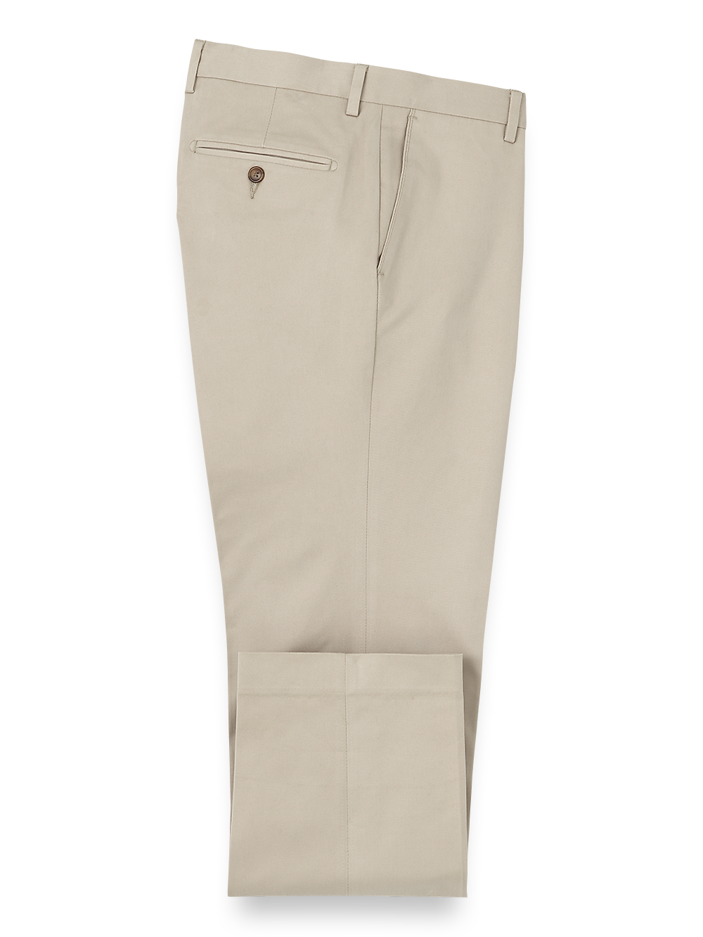 Product Image of Cotton Stretch Twill Pants-Khaki#model_flat front