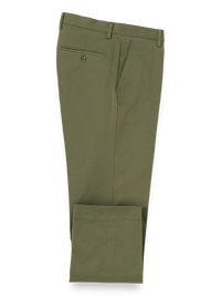 Cotton Stretch Twill Pants - Olive