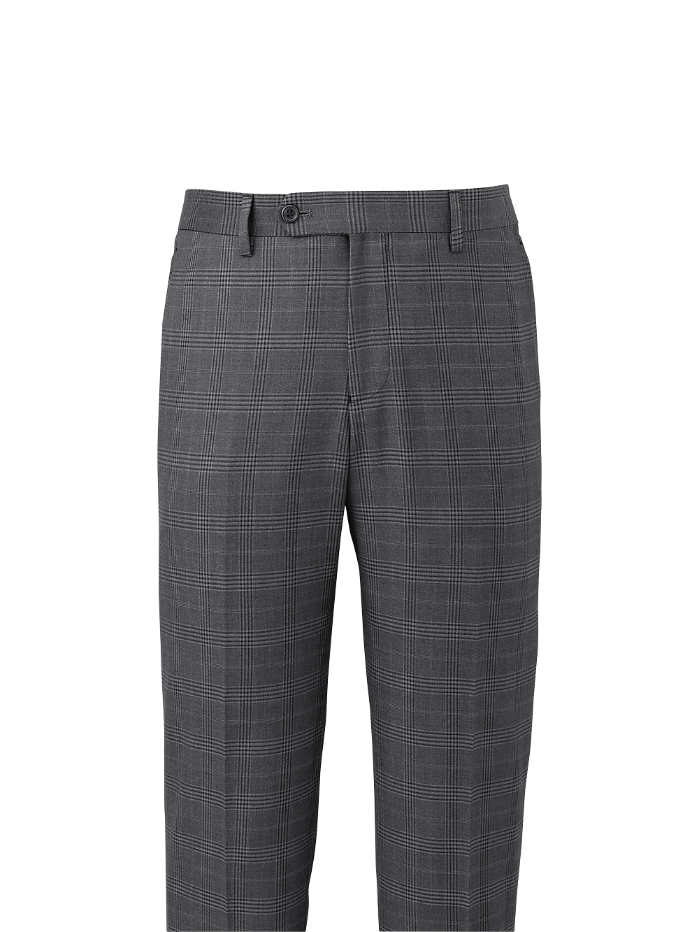 Alternate Image of Microfiber Plaid Flat Front Pants-1#model_flat front