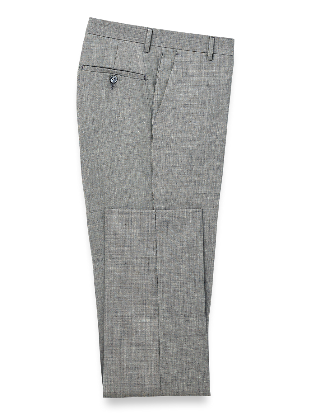 Product Image of Wool Sharkskin Pants-Grey#model_flat front