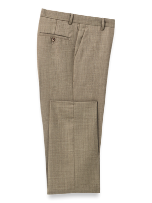 Wool Sharkskin Pants - Light Brown