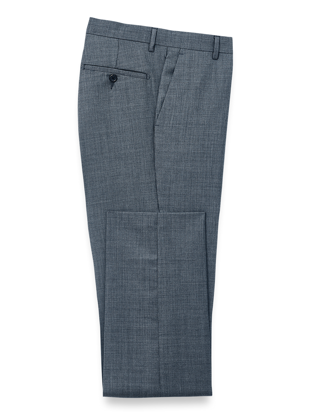 Product Image of Wool Sharkskin Pants-Blue#model_flat front