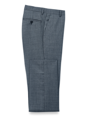 Wool Sharkskin Pants - Blue