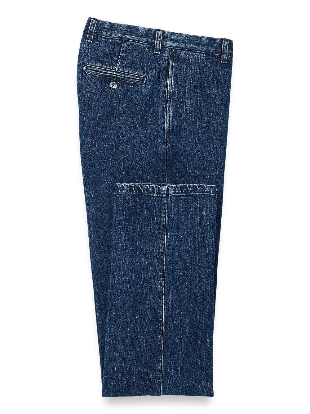 Product Image of Denim Pants-Blue#model_flat front