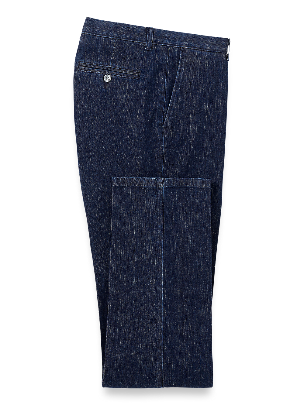 Product Image of Denim Pants-Dark Blue#model_flat front