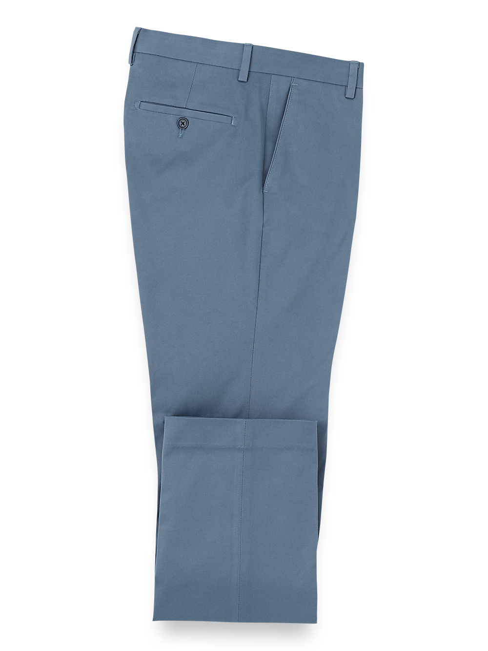 Product Image of Cotton Stretch Twill Pants-Blue#model_flat front