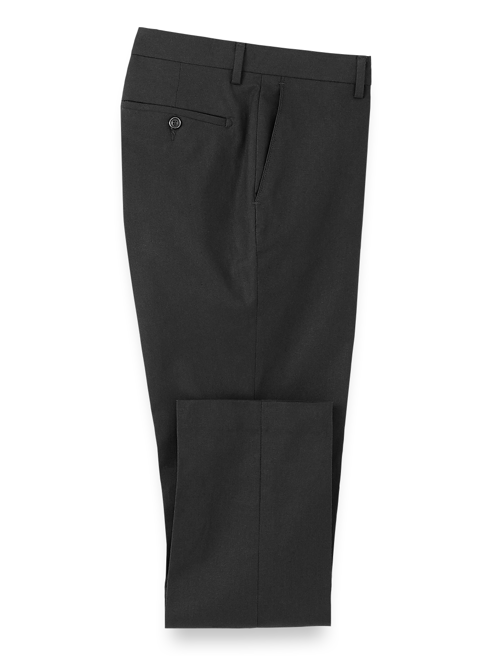 Product Image of Linen / Cotton Pants-Black#model_flat front