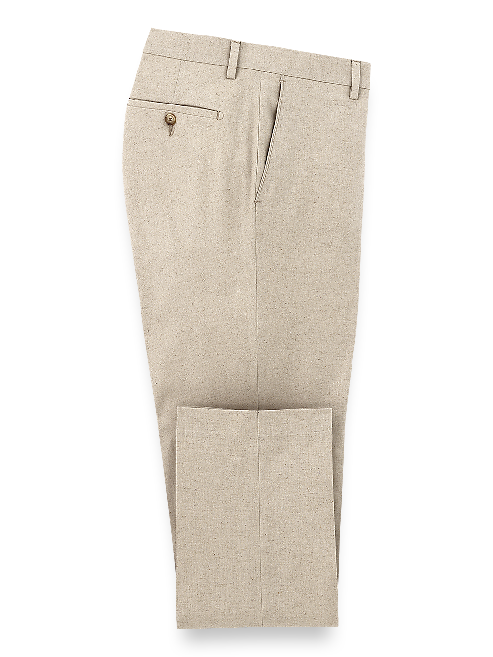 Product Image of Linen / Cotton Pants-Natural#model_flat front