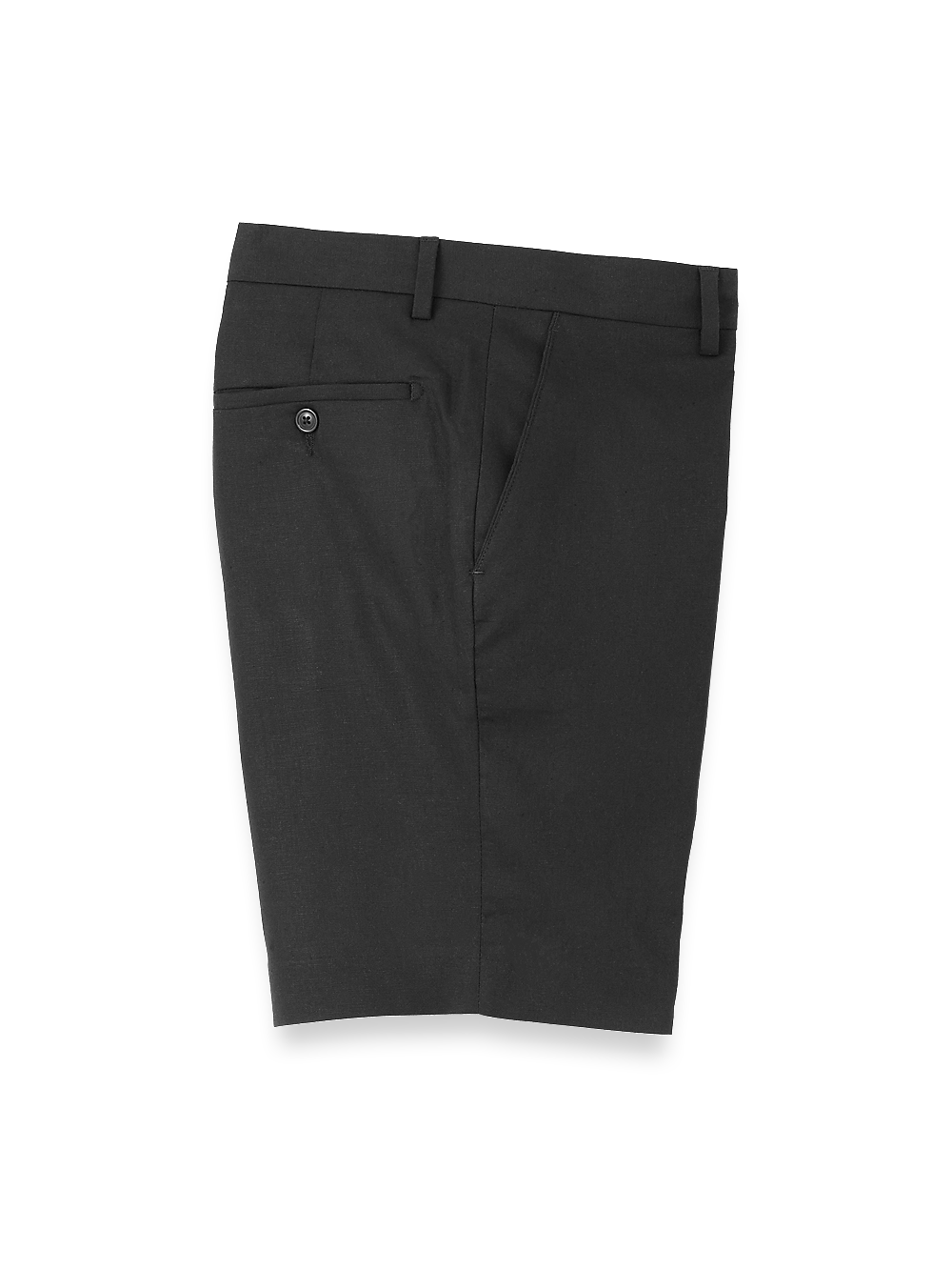 Product Image of Linen / Cotton Shorts-Black#model_flat front