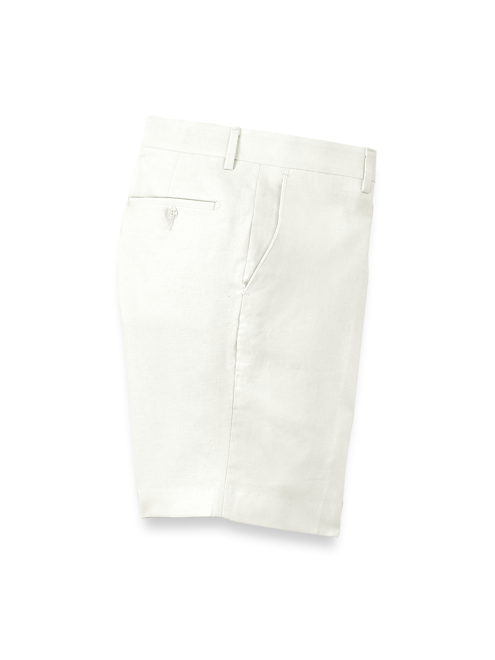 Product Image of Linen / Cotton Shorts-Ivory#model_flat front