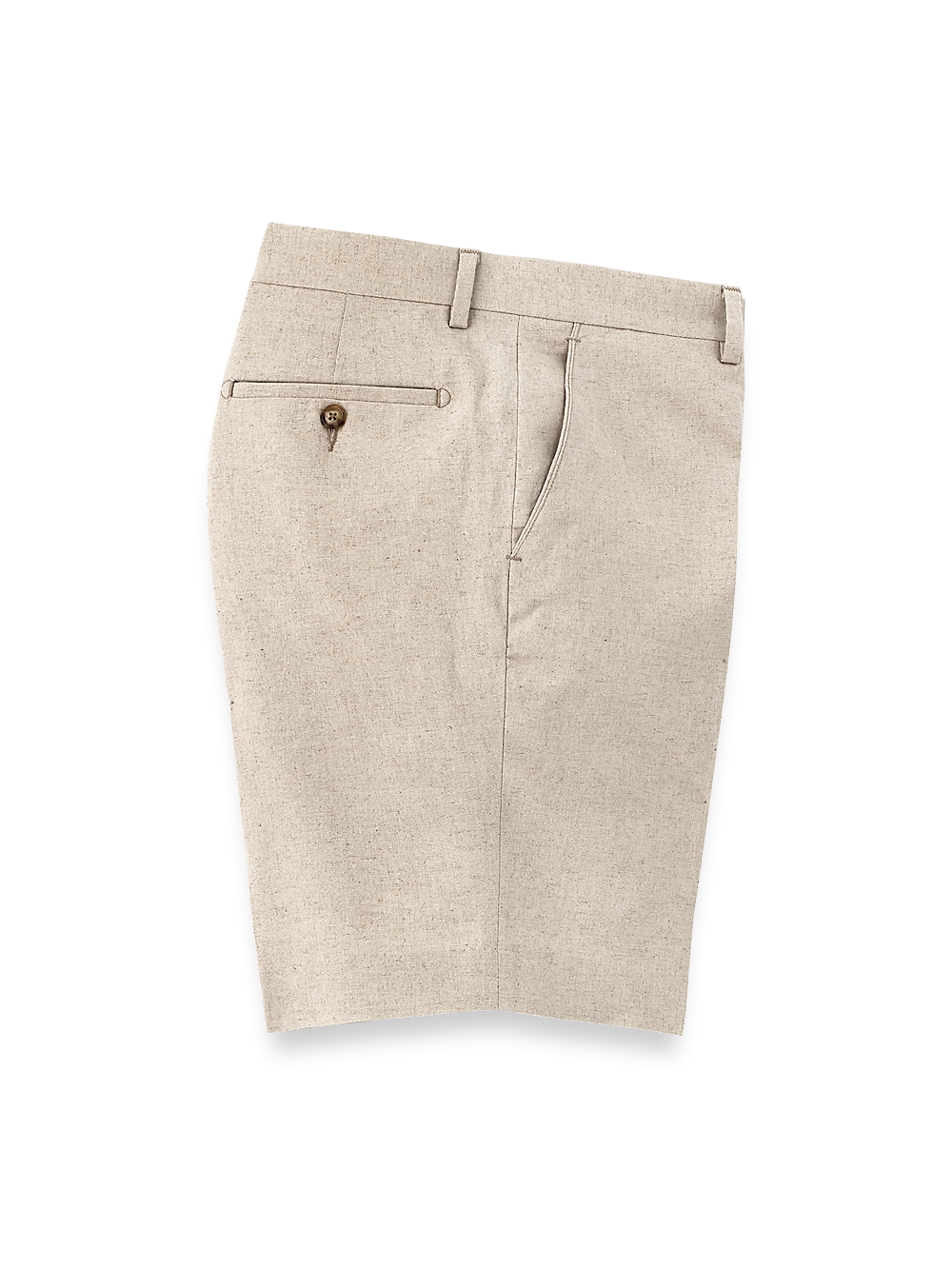 Product Image of Linen / Cotton Shorts-Natural#model_flat front