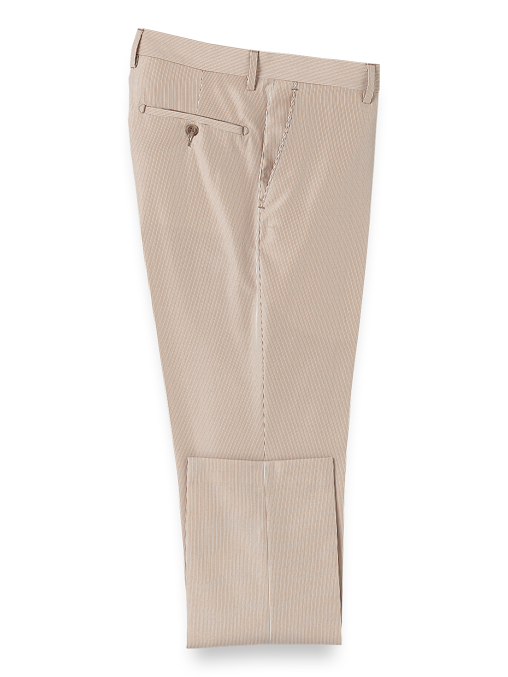 Product Image of Pinstripe Flat Front Pants-Tan Stripe#model_flat front