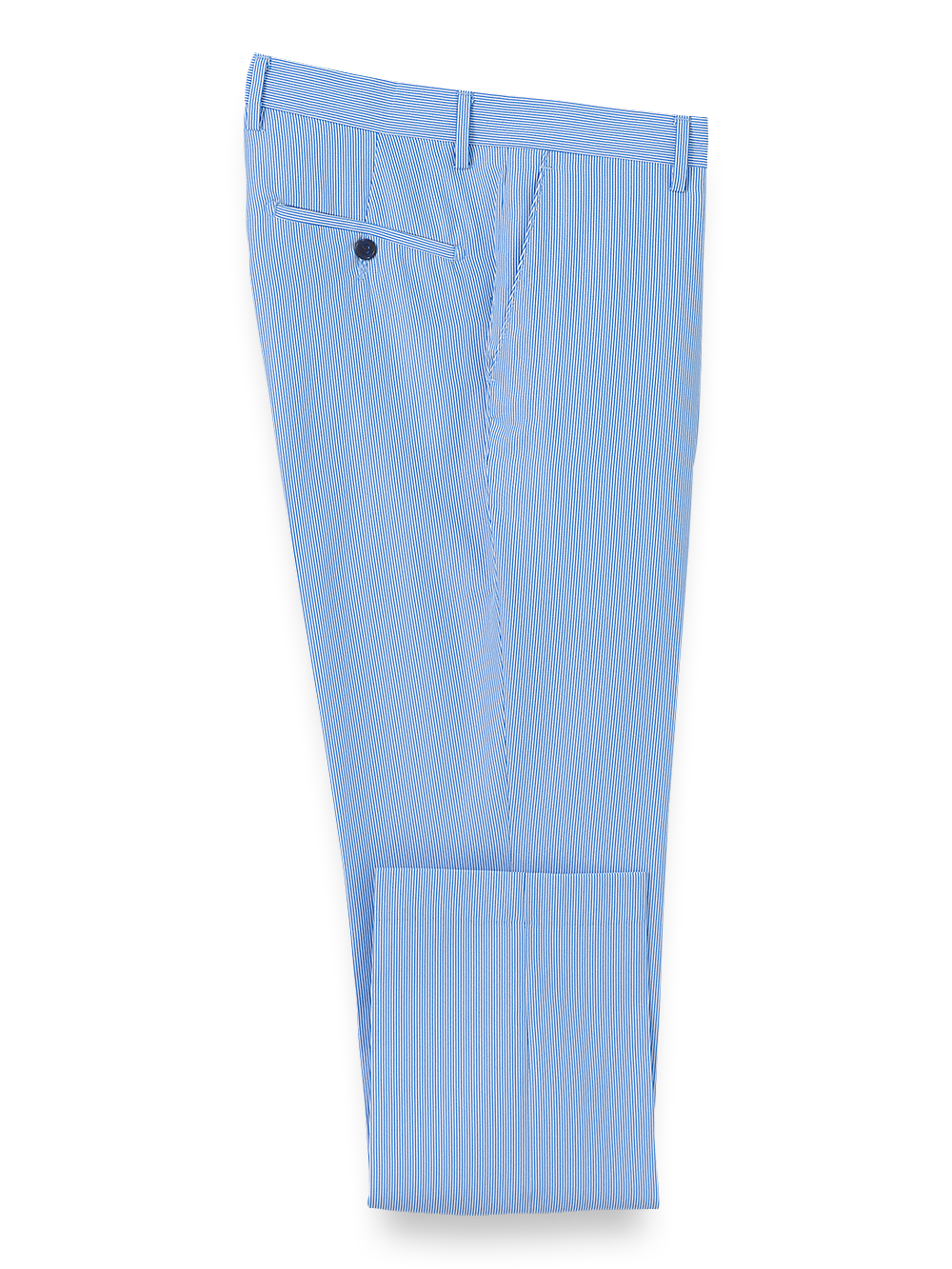 Product Image of Pinstripe Flat Front Pants-Blue Stripe#model_flat front