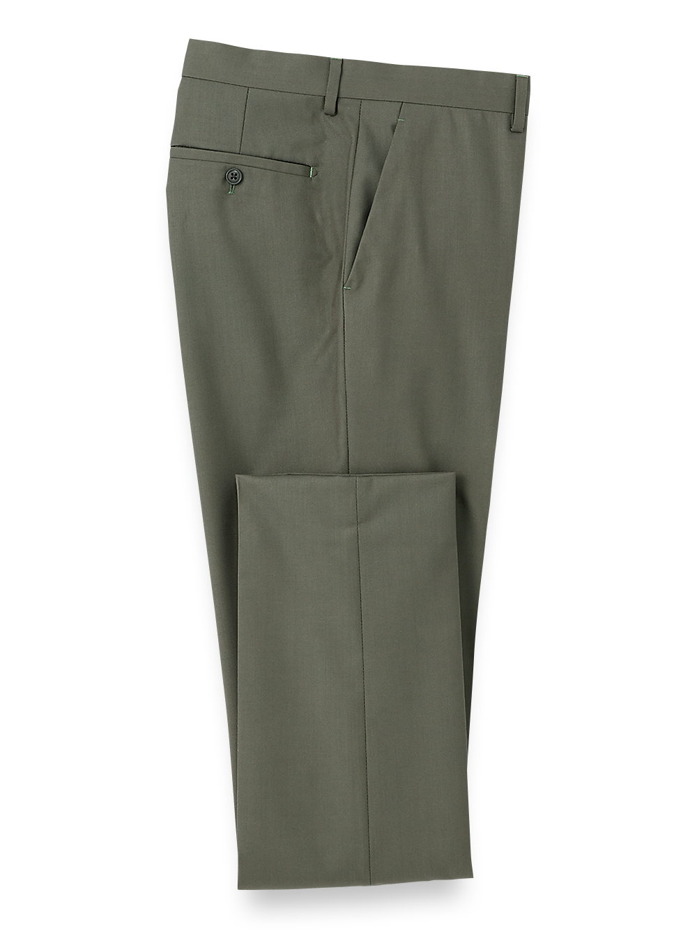 Product Image of Travel Flat Front Pants-Olive#model_flat front