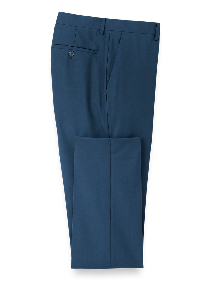 Travel Flat Front Pants - Navy – Paul Fredrick