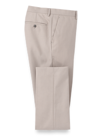 Travel Flat Front Pants - Light Grey