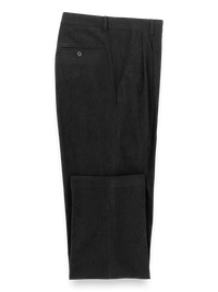 Corduroy Pleated Pants - Black