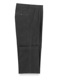 Corduroy Pleated Pants - Charcoal