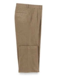 Corduroy Pleated Pants - Taupe