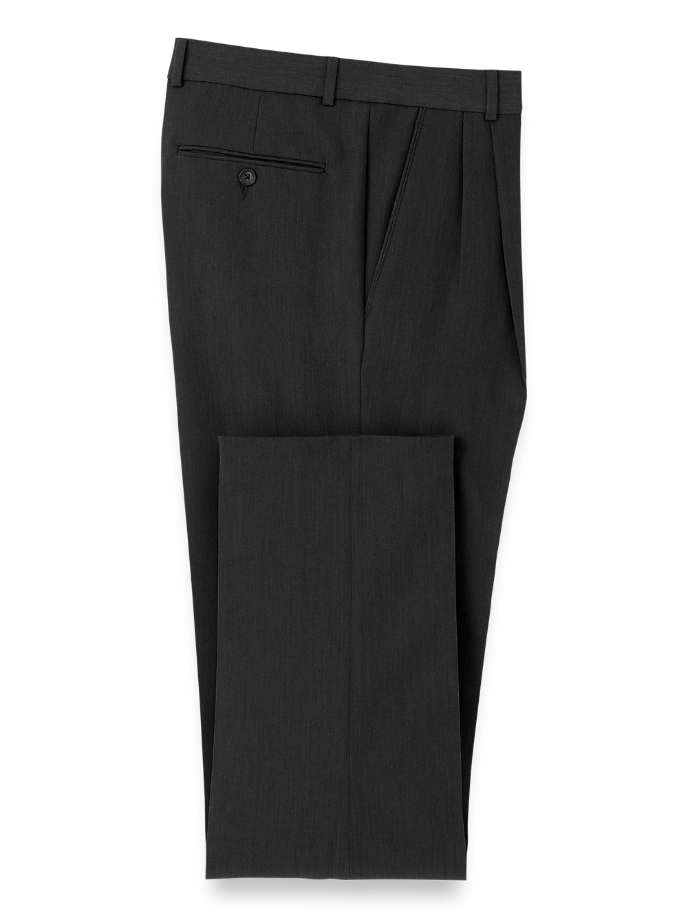 Product Image of Comfort Stretch Travel Pants-Black#model_pleated front