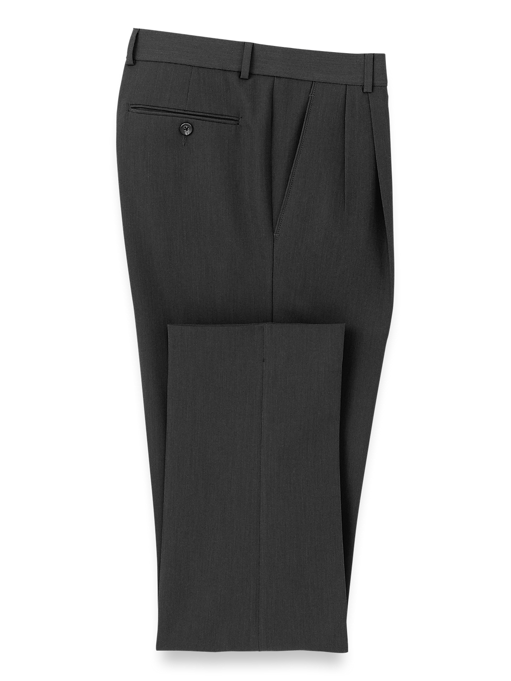 Product Image of Comfort Stretch Travel Pants-Charcoal#model_pleated front