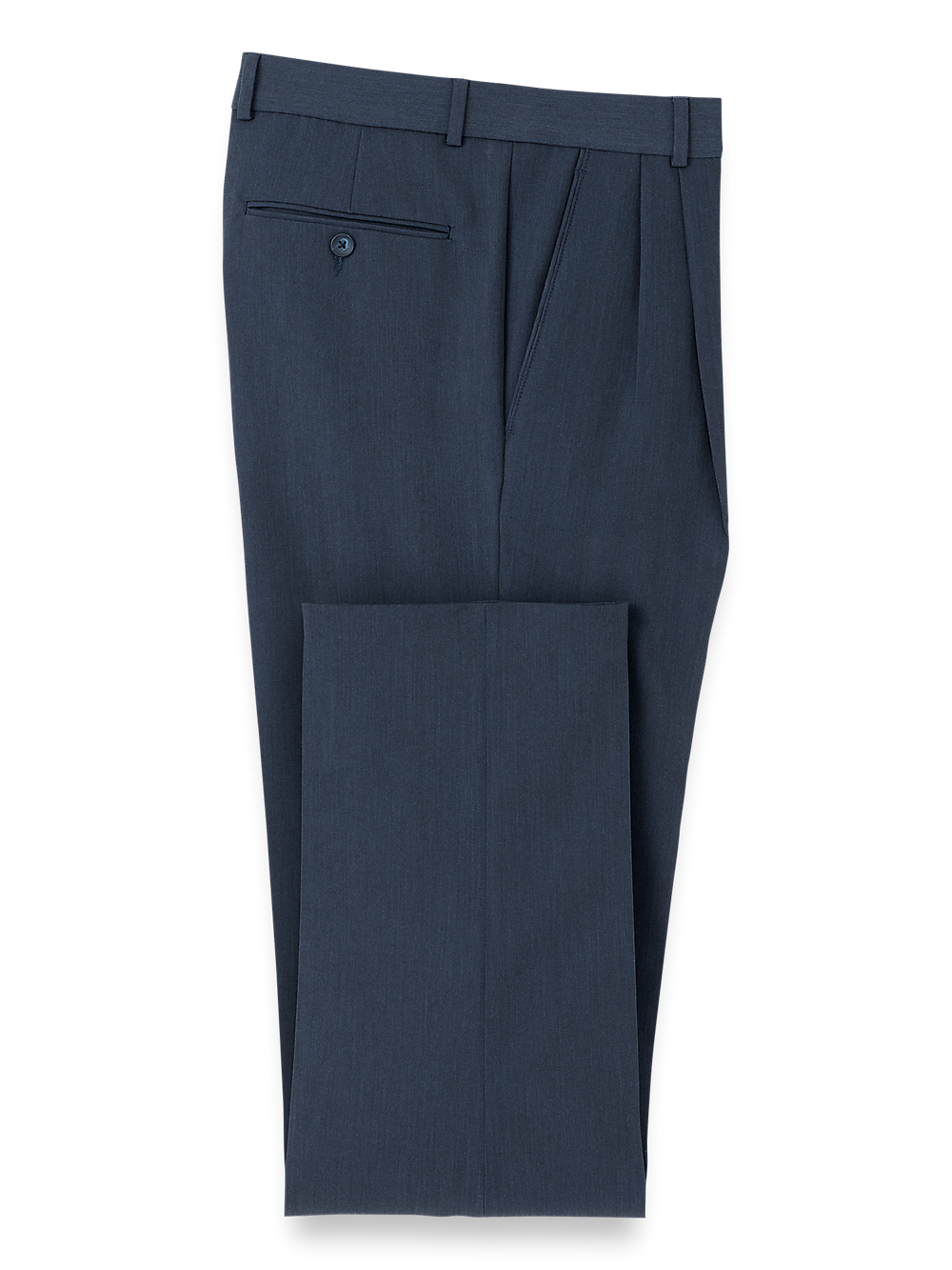 Product Image of Comfort Stretch Travel Pants-Blue#model_pleated front