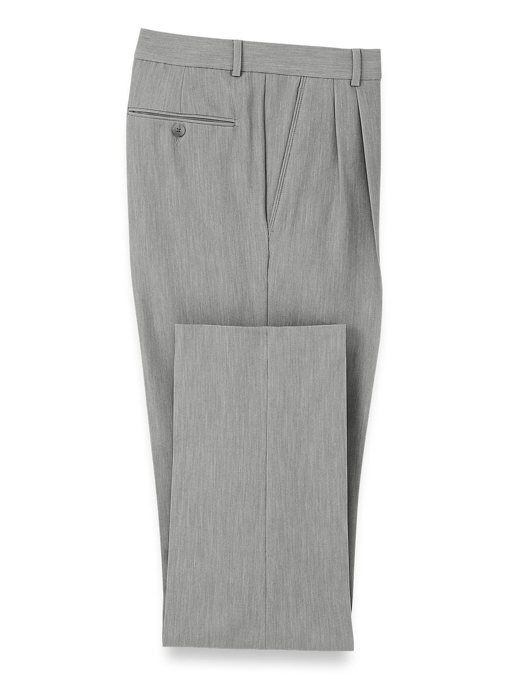 Product Image of Comfort Stretch Travel Pants-Pearl Grey#model_pleated front