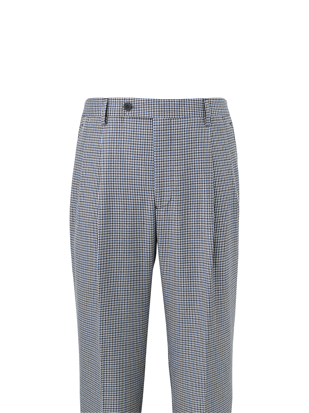 Alternate Image of Microfiber Check Pleated Pants-1#model_pleated front