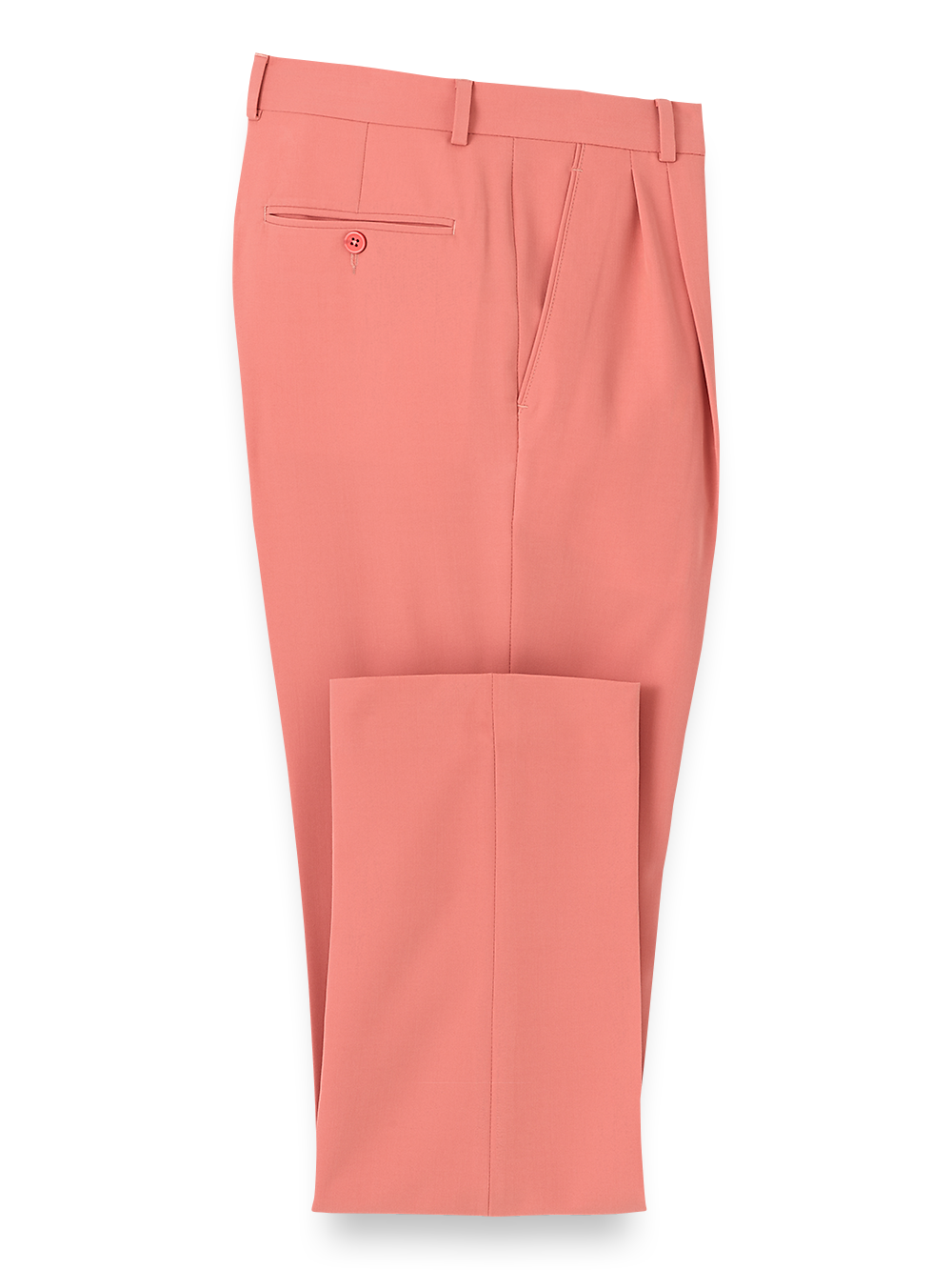 Product Image of Comfort Stretch Travel Pants-Coral#model_pleated front