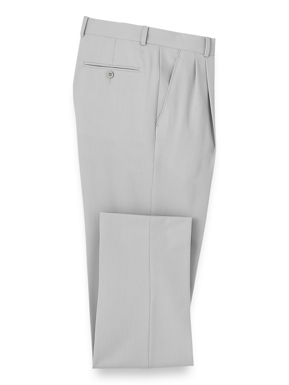 Product Image of Comfort Stretch Travel Pants-Light Grey#model_pleated front