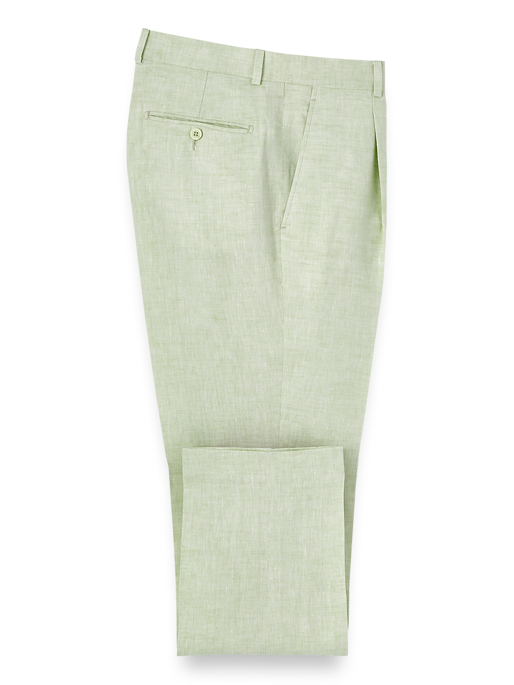 Product Image of Linen Chambray Twill Single Pleat Pants-Mint