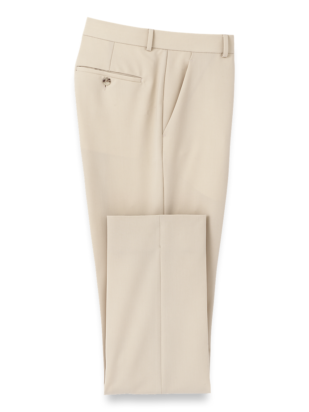 Product Image of Comfort Stretch Travel Pants-Cream#model_flat front