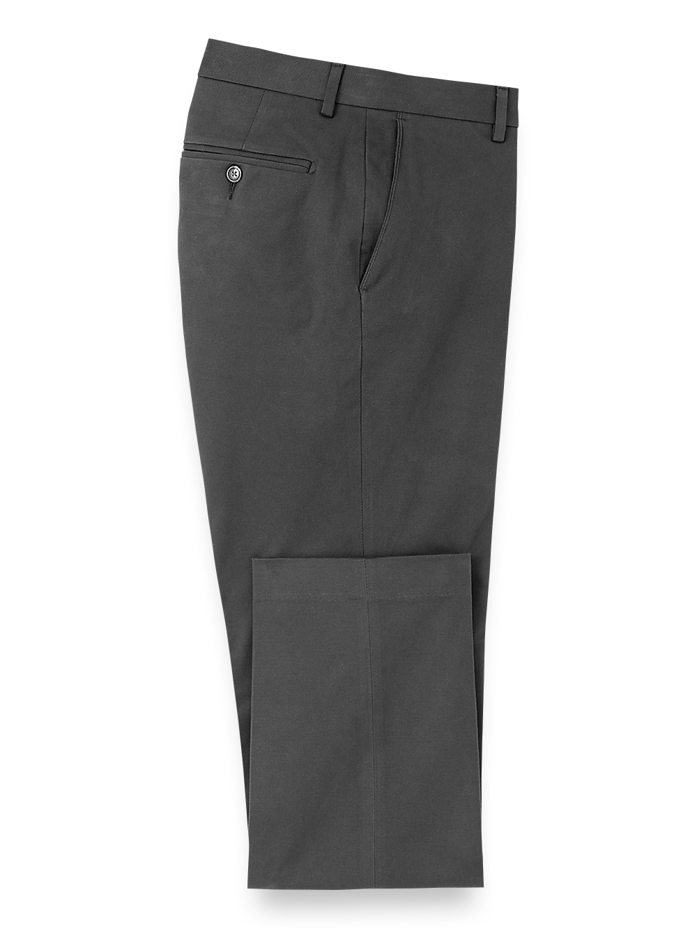 Product Image of Cotton Stretch Twill Pants-Charcoal#model_flat front