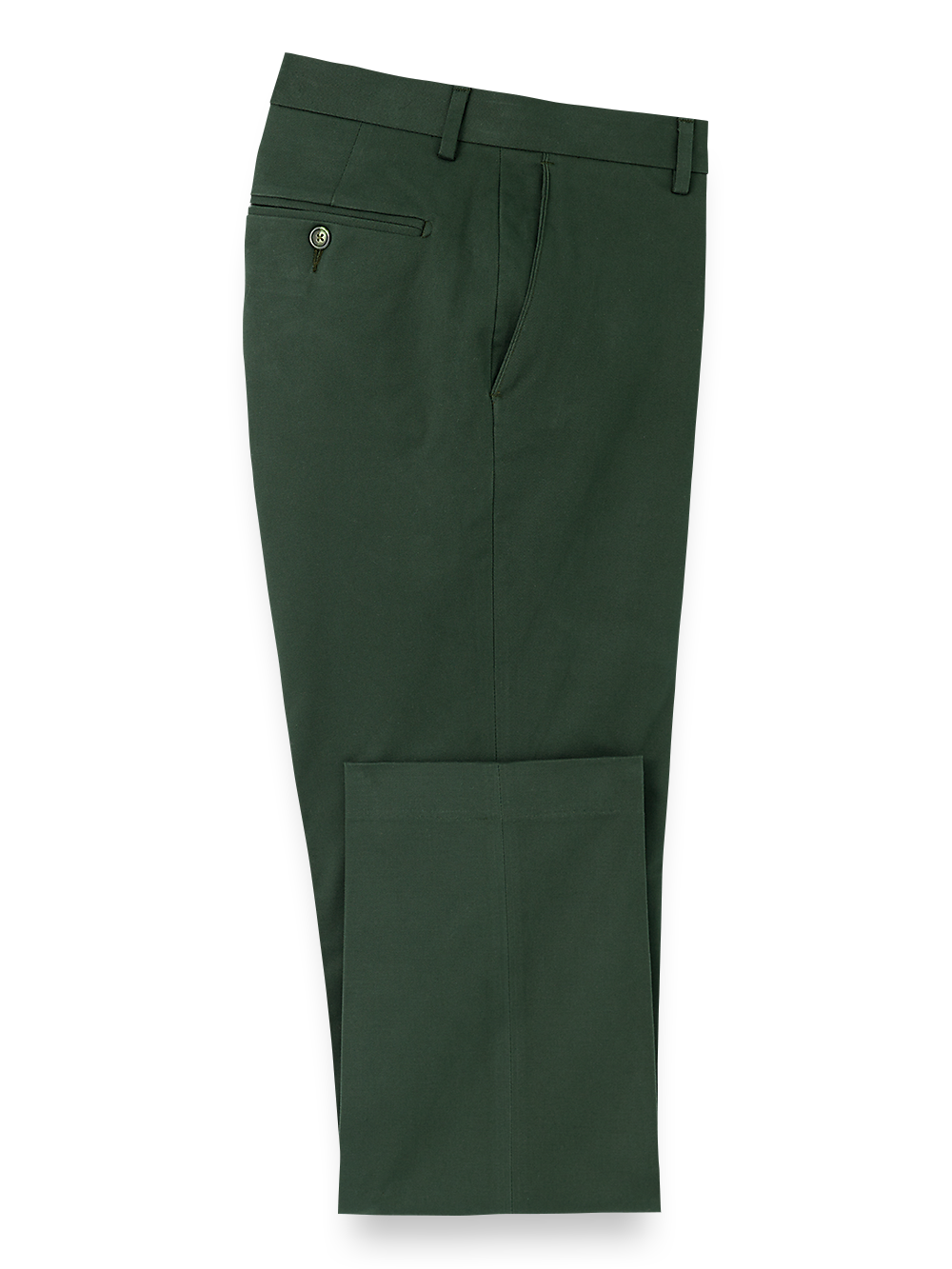 Product Image of Cotton Stretch Twill Pants-Dark Green#model_flat front