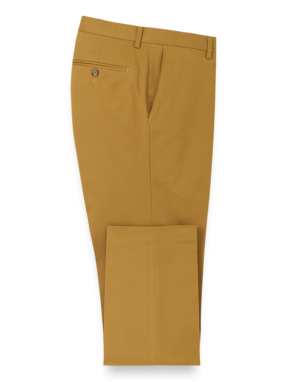 Product Image of Cotton Stretch Twill Pants-Dark Gold#model_flat front