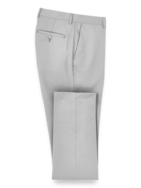 Wool Gabardine Pants - Light Grey