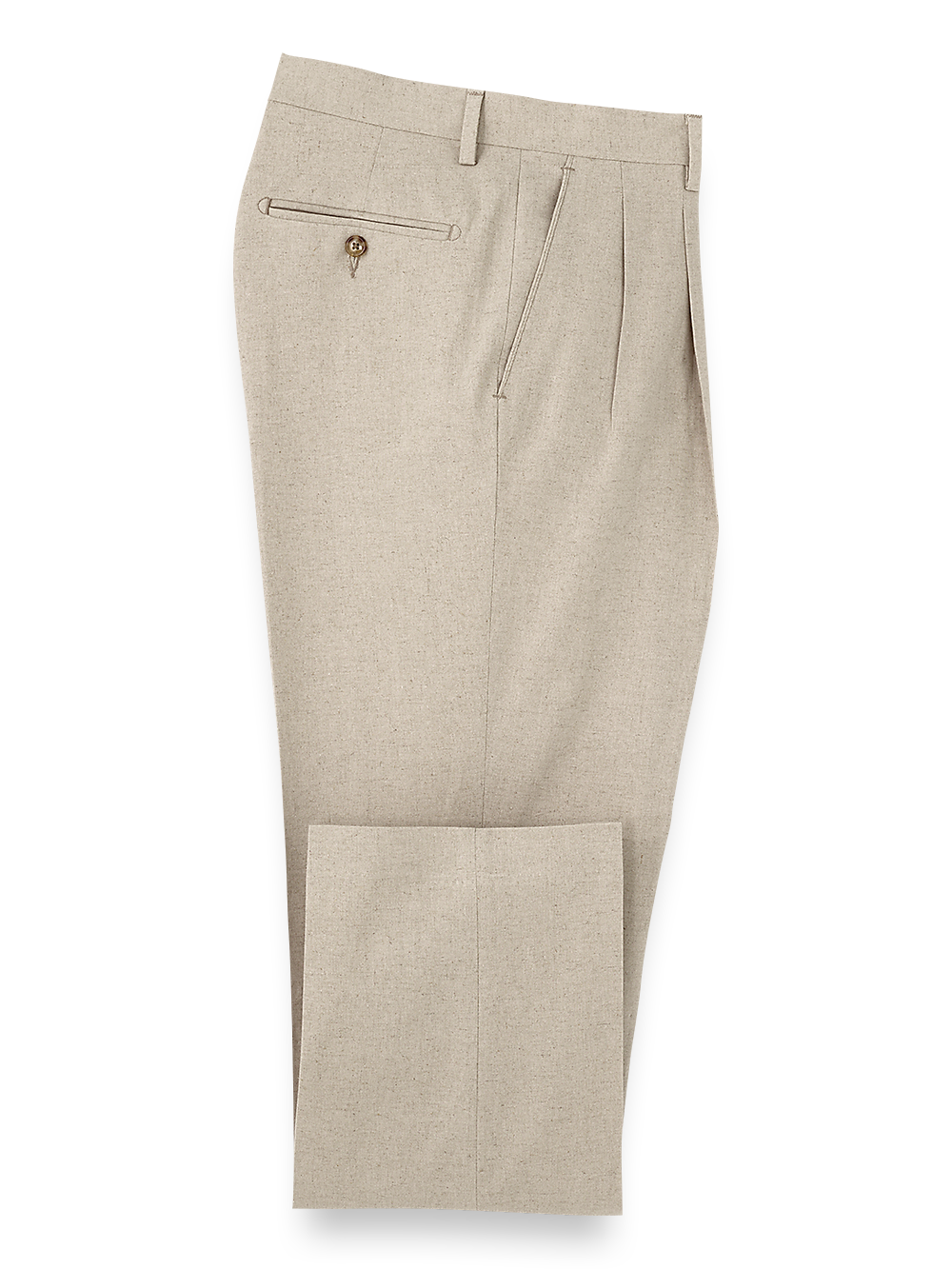 Product Image of Linen / Cotton Pants-Natural#model_pleated front