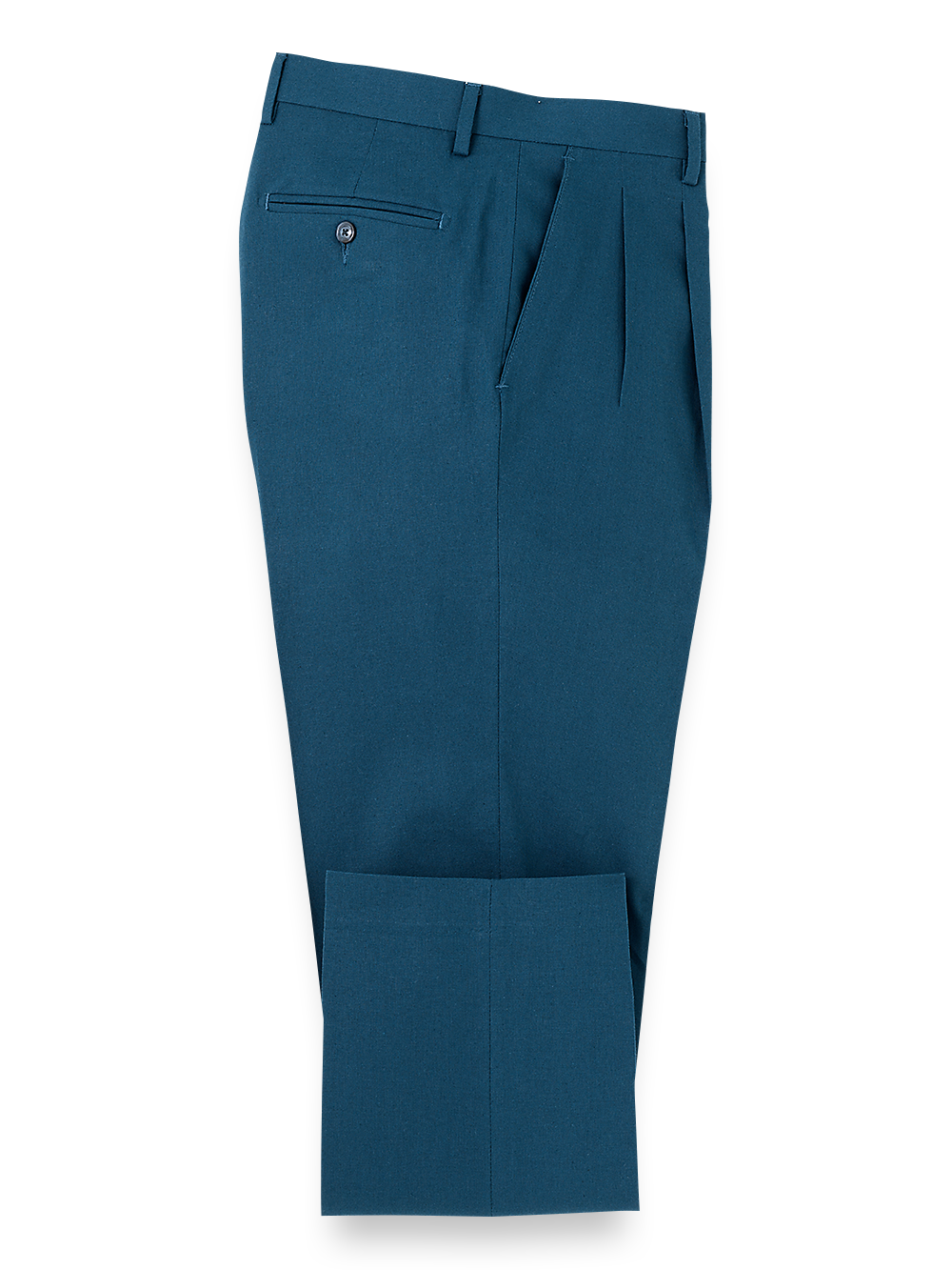 Product Image of Linen / Cotton Pants-Navy#model_pleated front