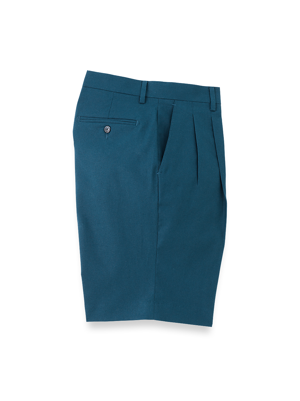 Product Image of Linen / Cotton Shorts-Navy#model_pleated front