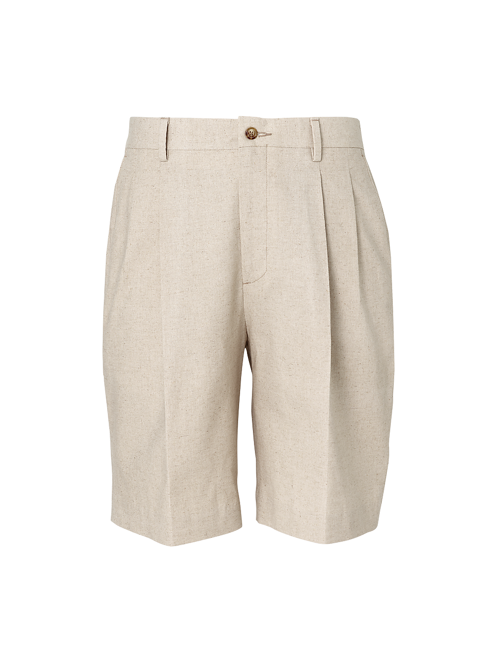 Alternate Image of Linen / Cotton Shorts-1#model_pleated front