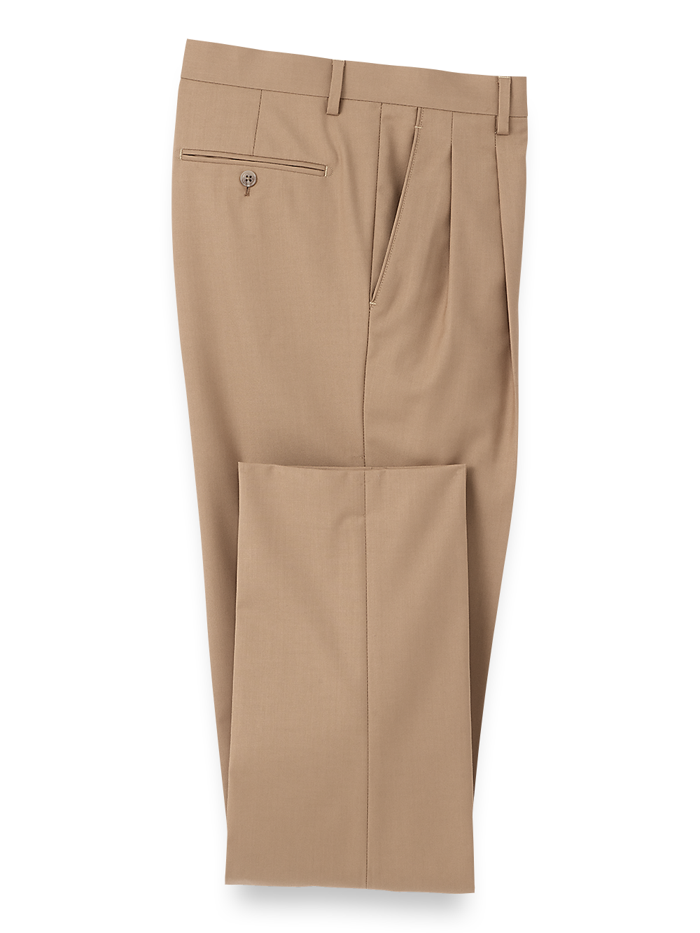 Product Image of Travel Pleated Pants-Camel#model_pleated front