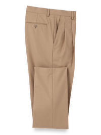 Travel Pleated Pants - Camel