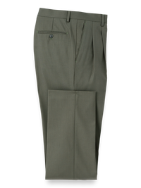 Travel Pleated Pants - Olive