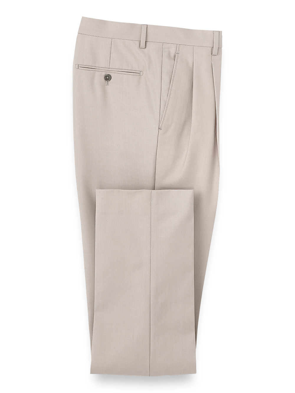 Product Image of Travel Pleated Pants-Light Grey#model_pleated front