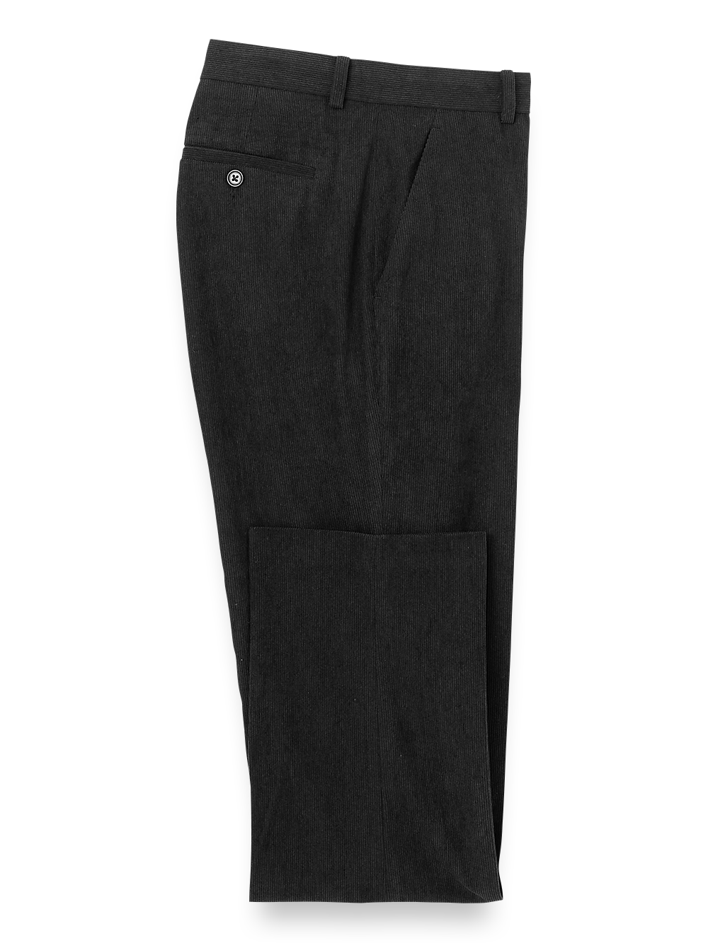 Product Image of Corduroy Flat Front Pants-Black#model_flat front